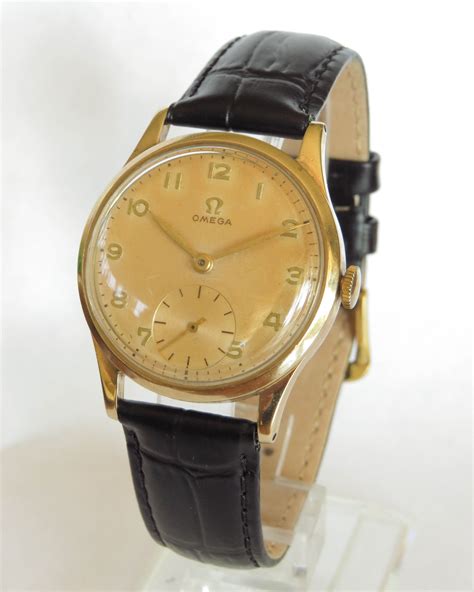 9ct gold omega watch|omega 18k gold case.